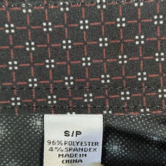 Nick Graham Black Dress Shirt Small Stretch Modern Fit Micro Print Long Sleeve - Picture 4 of 10